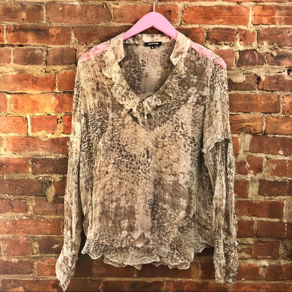 Love Sam 2pc Sheer Gauzy Top